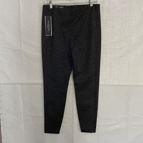 Liverpool REESE Pull On Legging 12/31 P Petite Brown Black Cheetah Slimming NEW - Picture 2 of 11